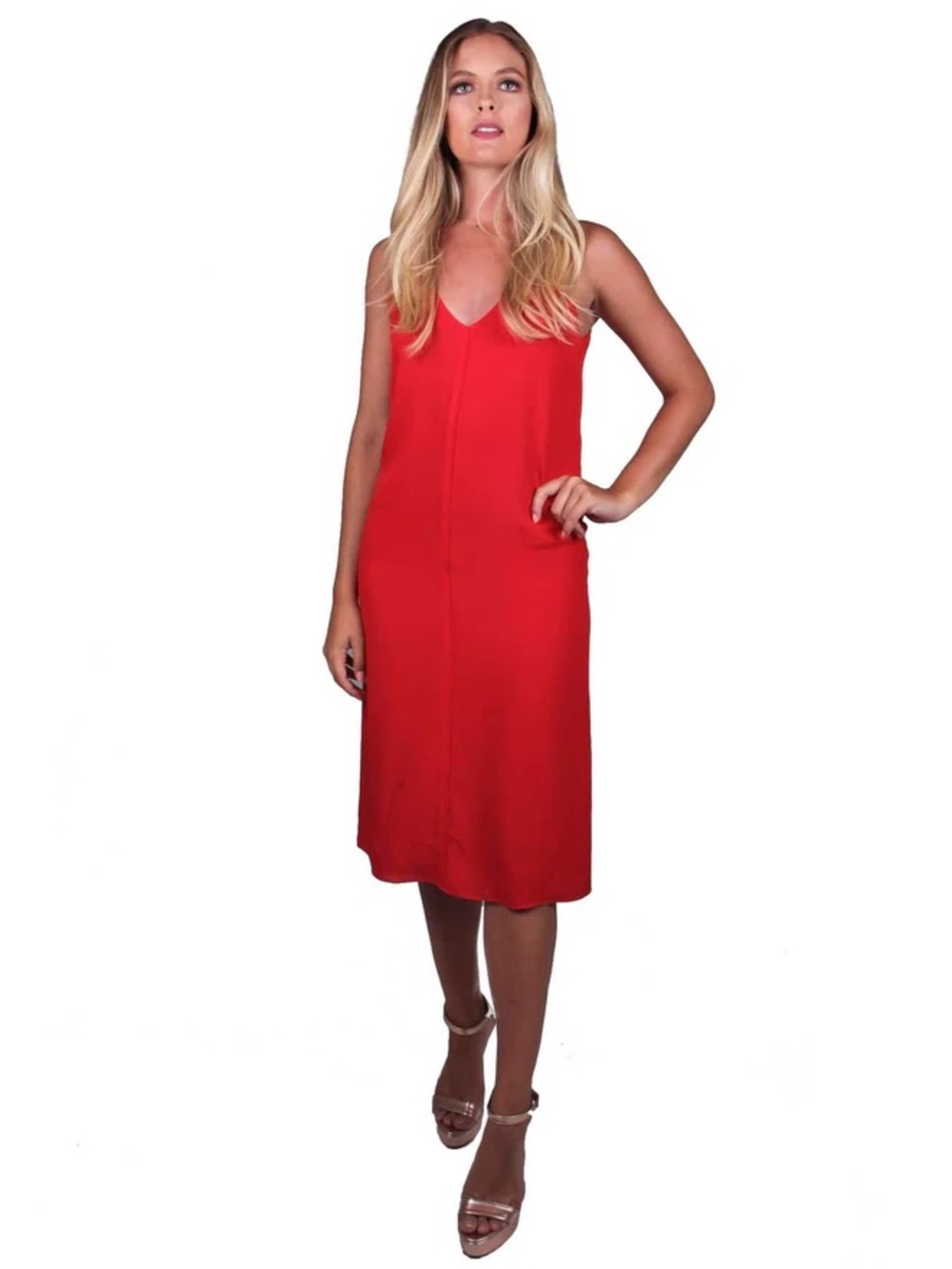T by Alexander Wang Red Silk dress